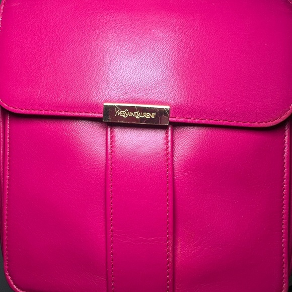 Vintage Yves Saint Laurent/YSL Hot Pink Crossbody - Picture 8 of 10